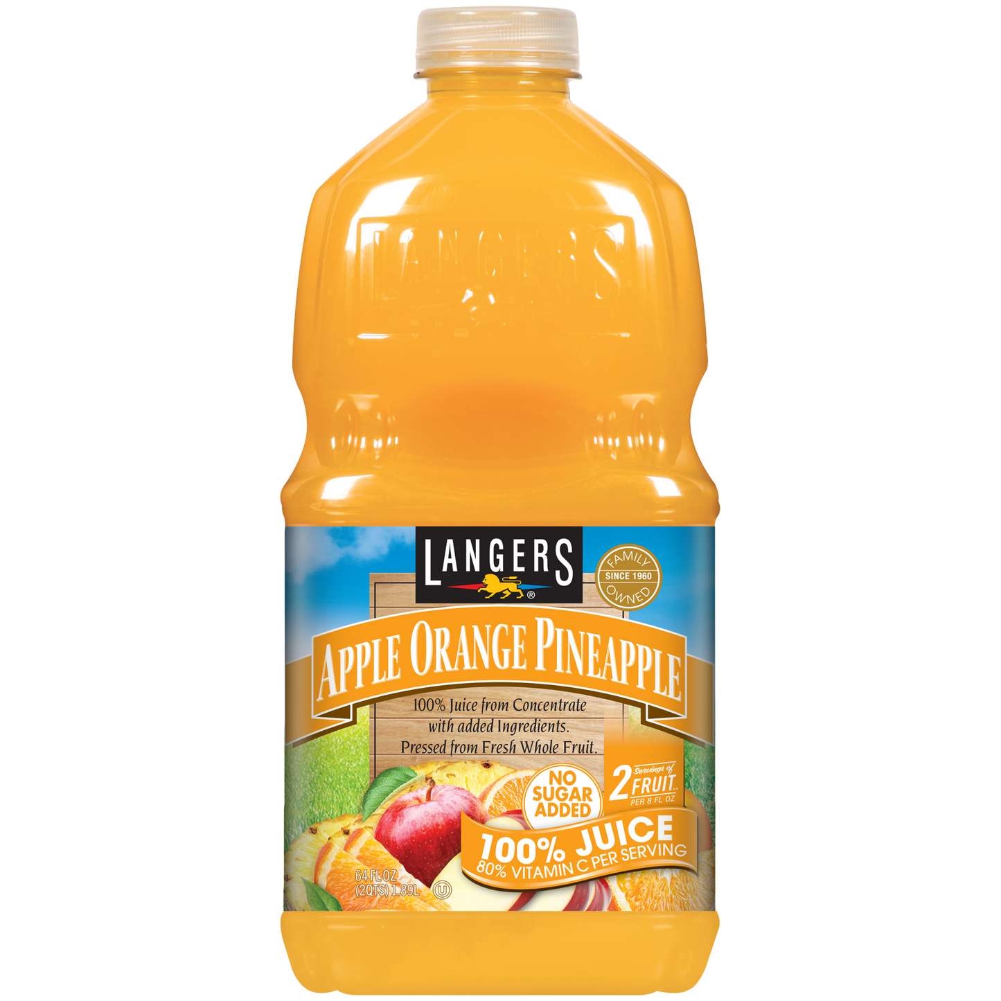 64oz 100% Apple Orange Pineapple