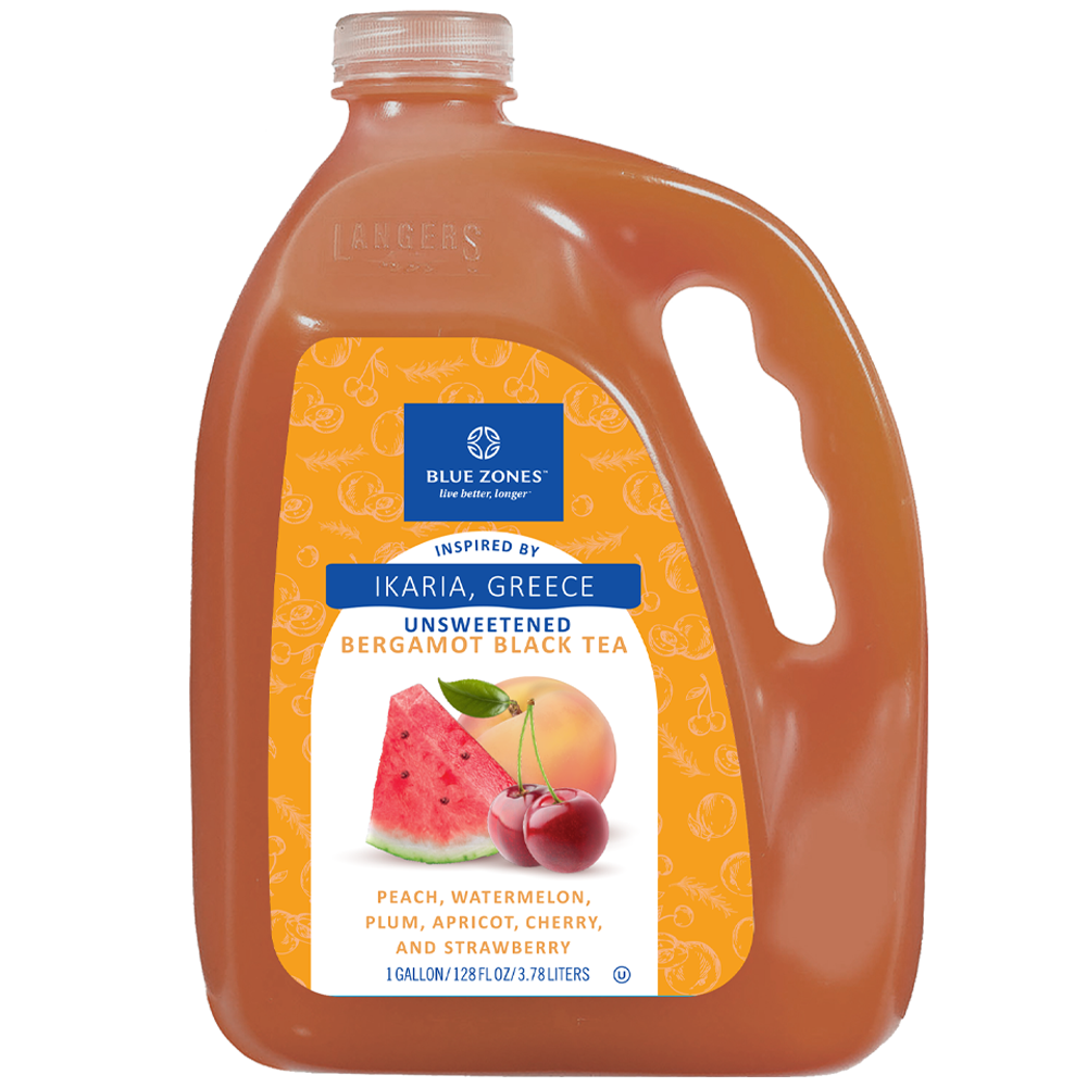 128oz Blue Zones Unsweetened Bergamot Black Tea