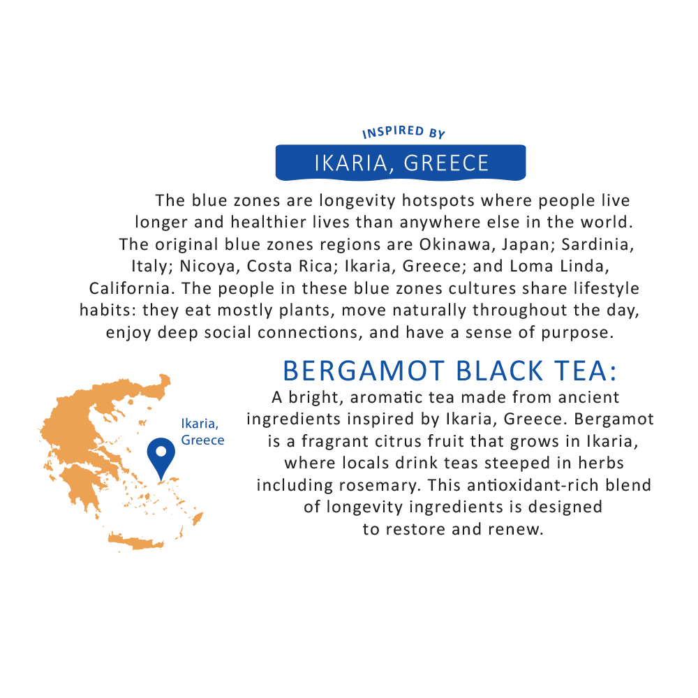 128oz Blue Zones Unsweetened Bergamot Black Tea