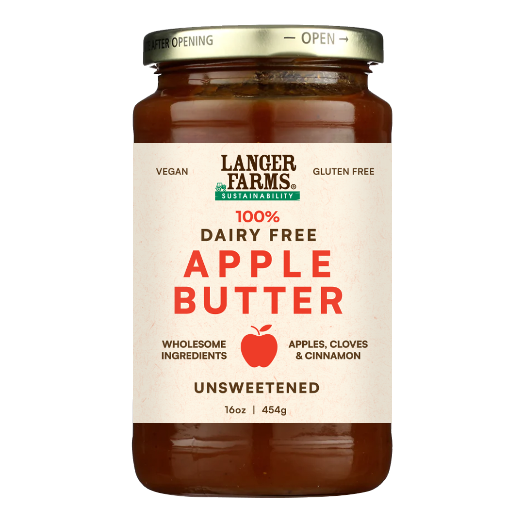 Langer Farms Unsweetened Apple Butter, 16oz, Dairy Free Langer Juice Company Langer Farms Unsweetened Apple Butter, 16oz, Dairy Free Langer Juice Company