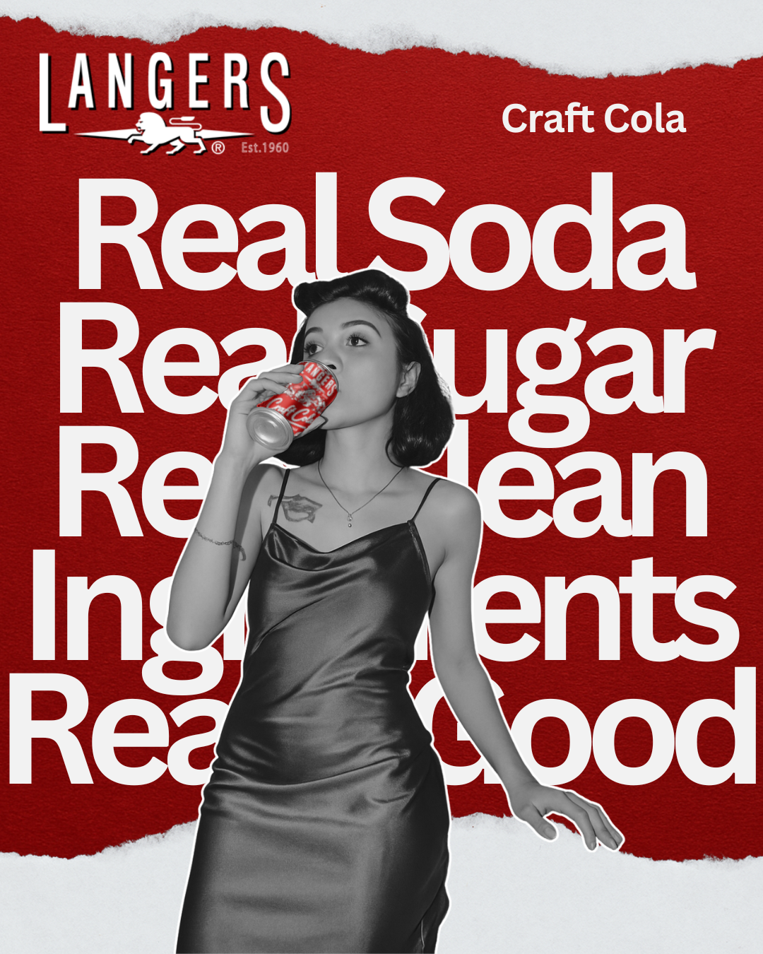 Langers Craft Cola made with Real Cane Sugar