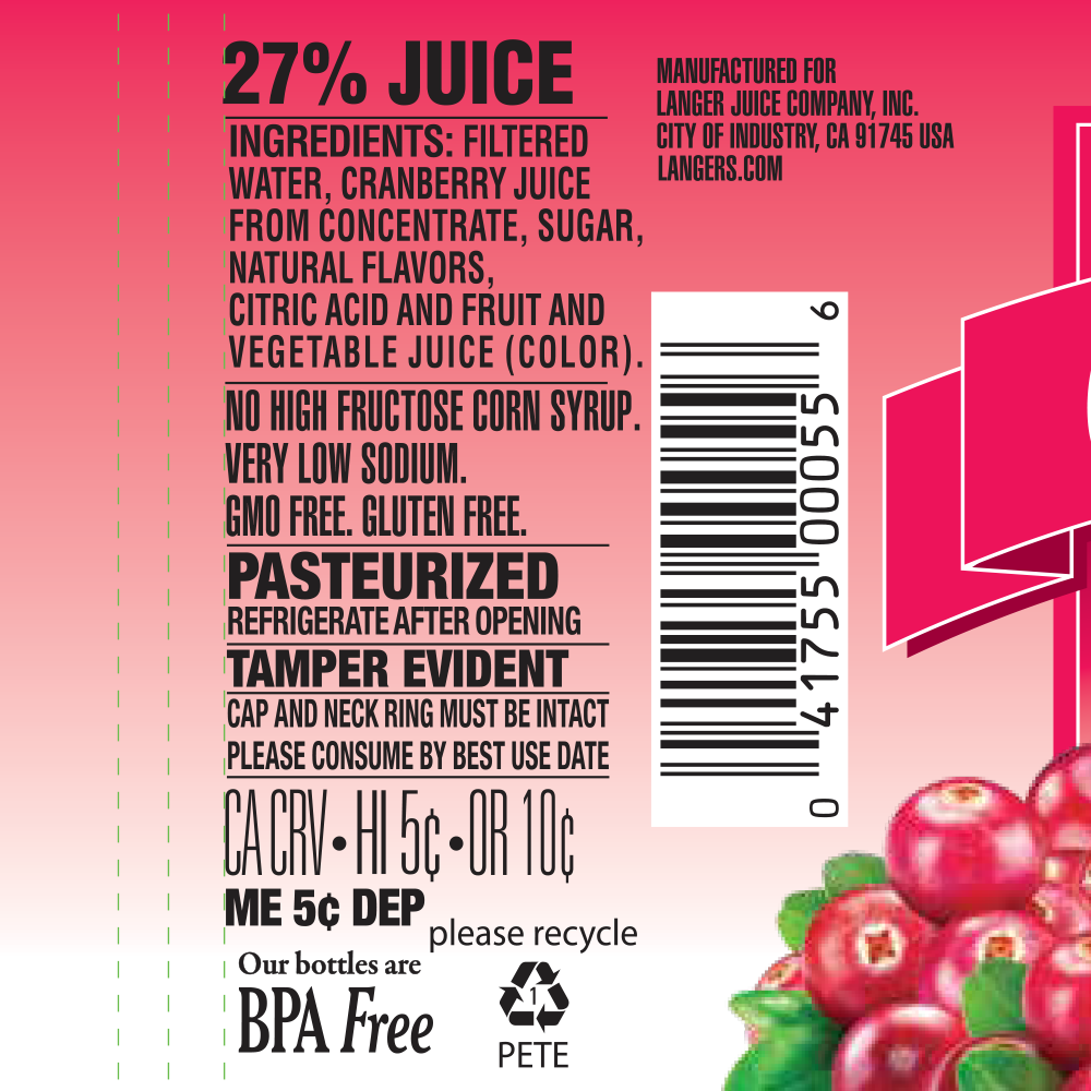 12pk 15.2oz Cranberry Juice Cocktail