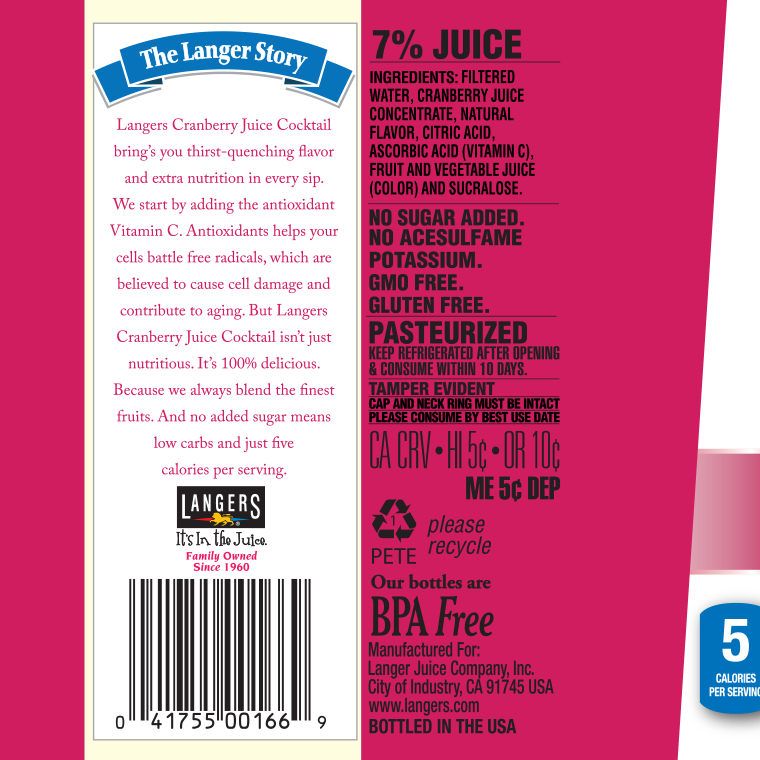 32oz 5 Calories Cranberry