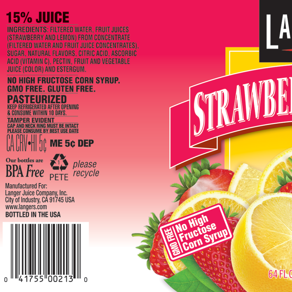 64oz Strawberry Lemonade