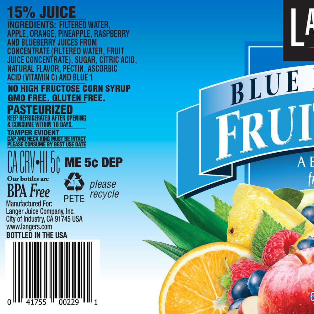 64oz Blue Raspberry Fruit Punch