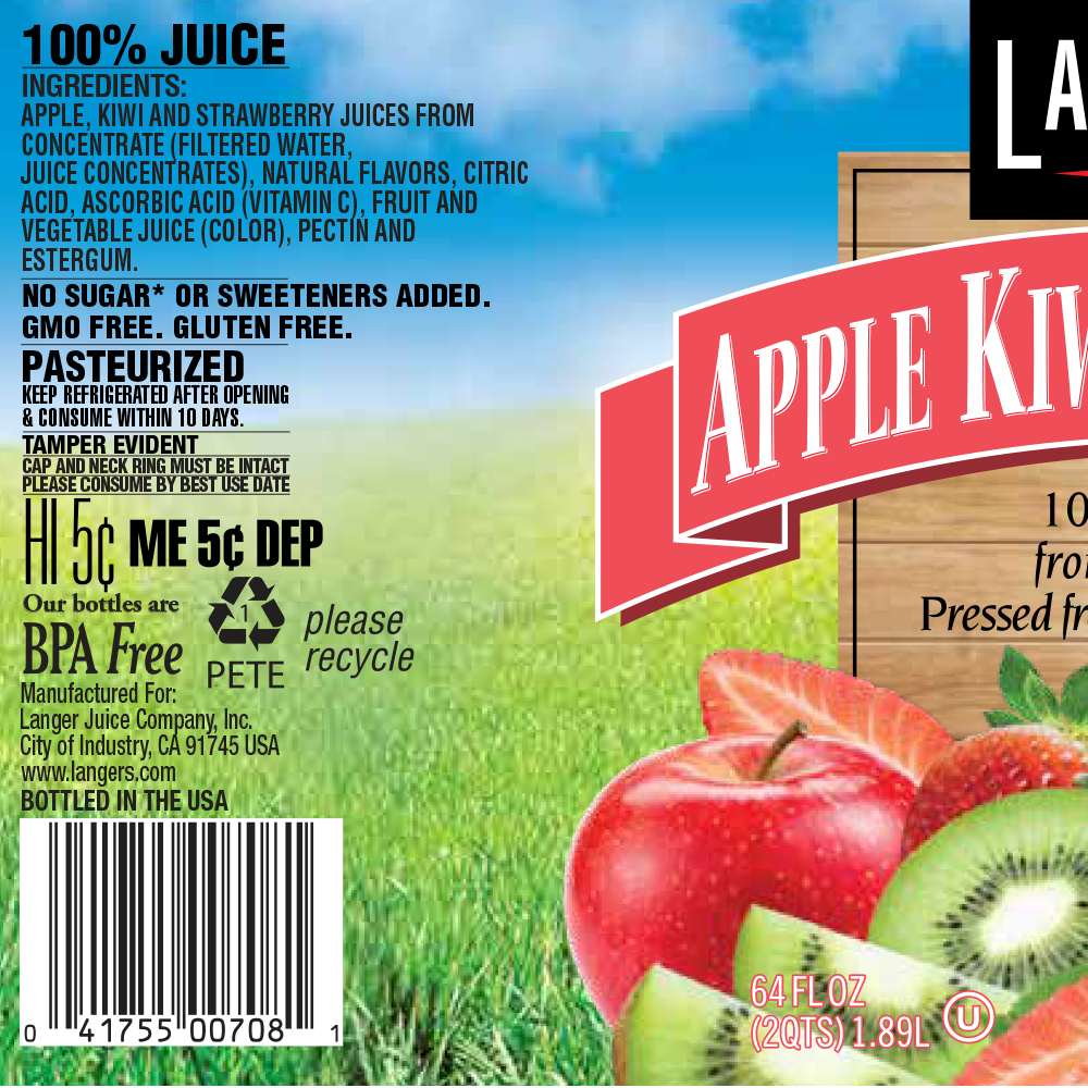 64oz 100% Apple Kiwi Strawberry