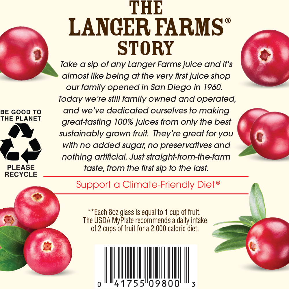 32oz Langer Farms All Cranberry