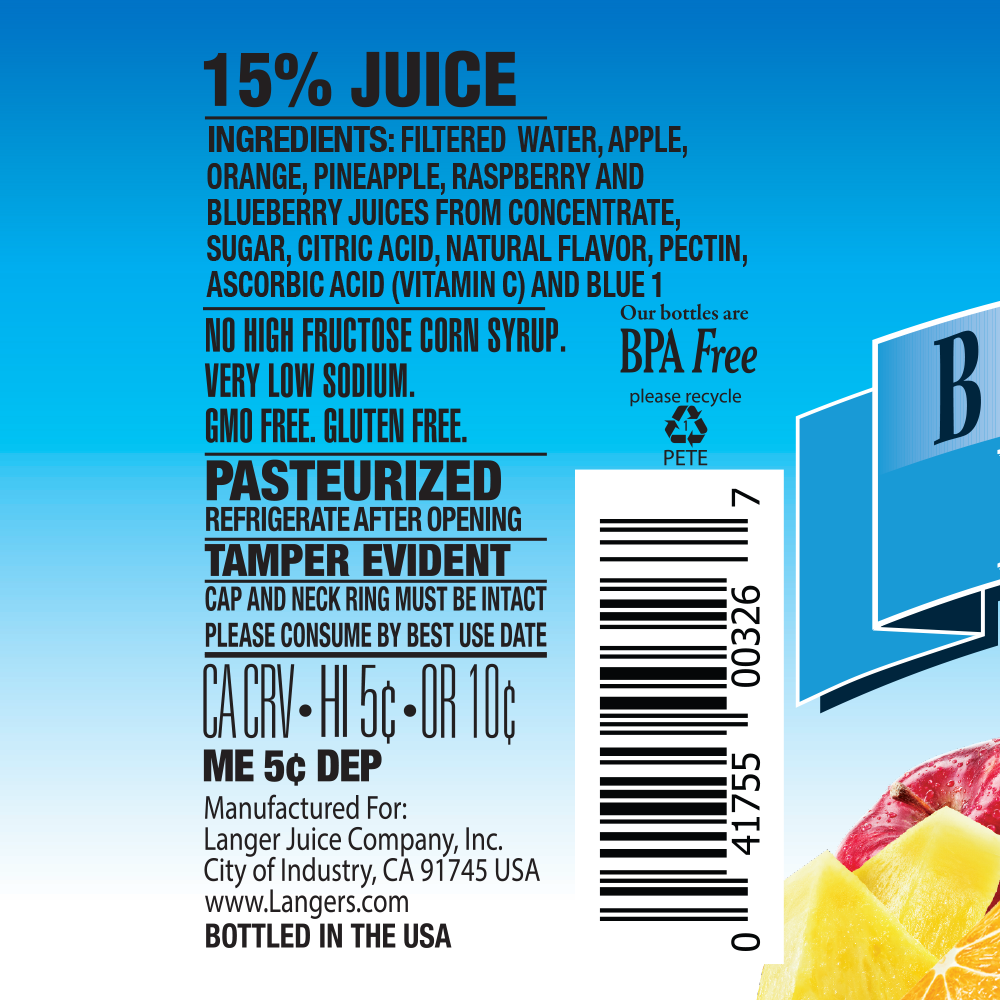 12pk 10oz Blue Raspberry Fruit Punch