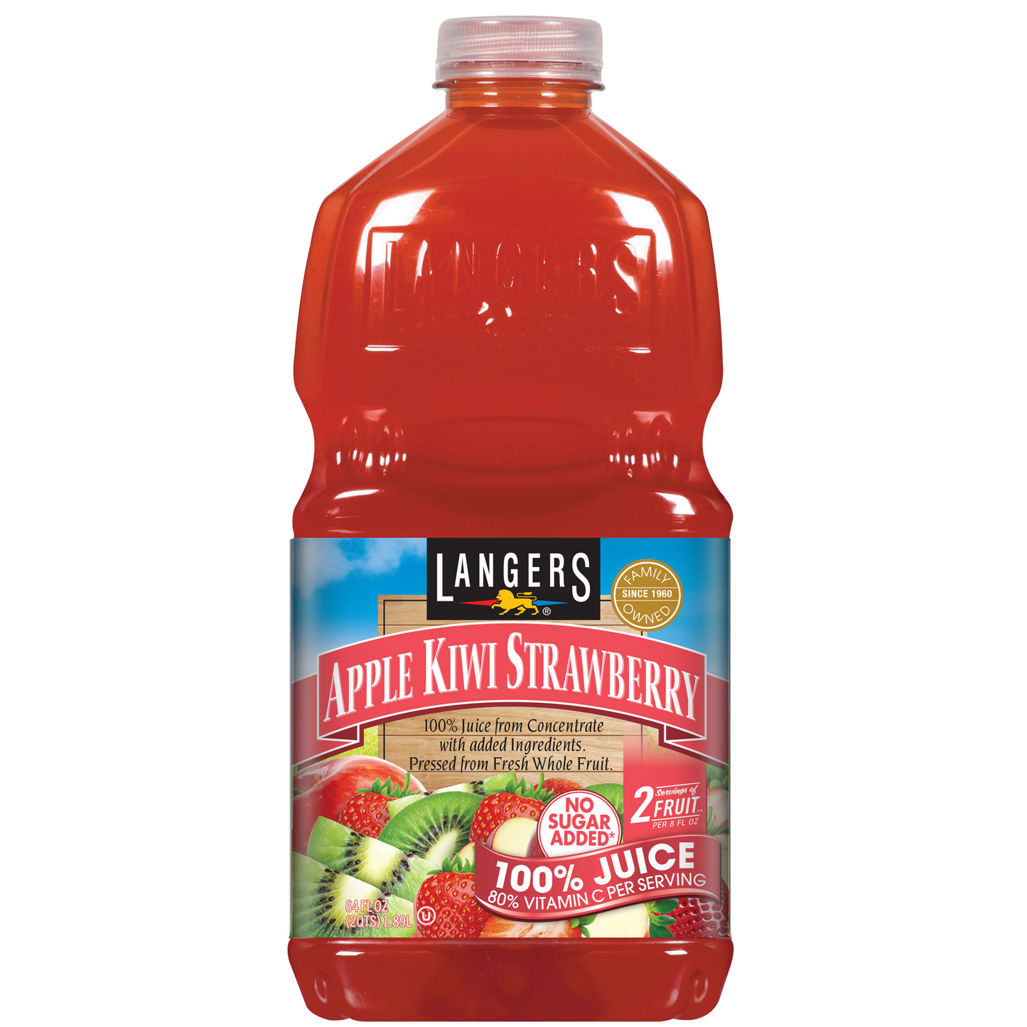 64oz 100% Apple Kiwi Strawberry