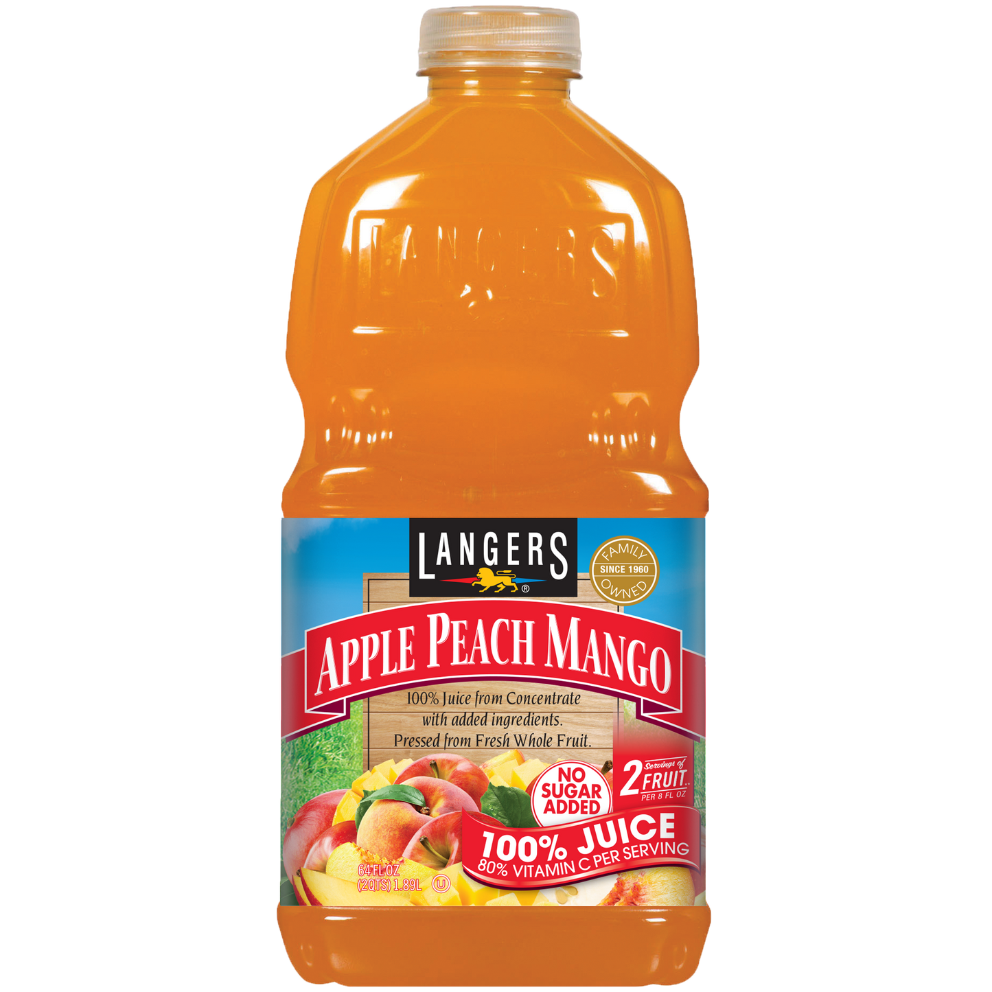 64oz 100% Apple Peach Mango