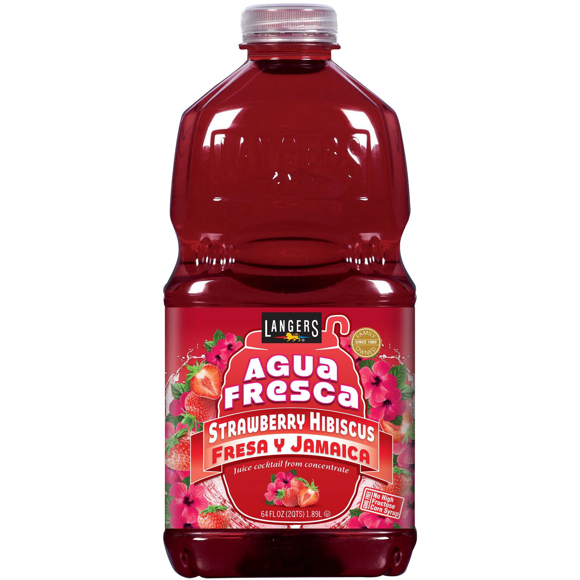 Regular Juice 64oz Agua Fresca Strawberry Hibiscus – Langer Juice Company