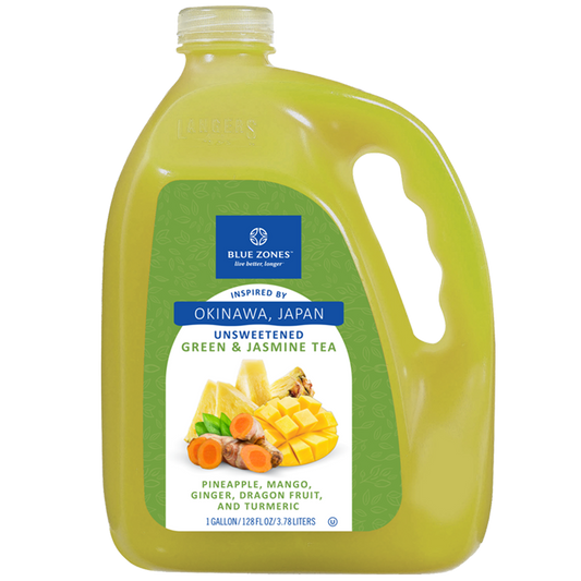 128oz Blue Zones Unsweetened Green & Jasmine Tea