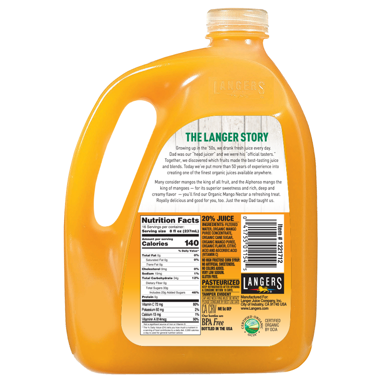 128oz Organic Mango Nectar