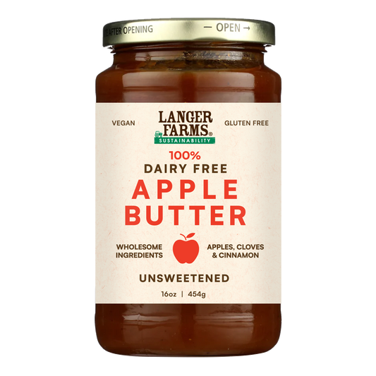 Langer Farms Unsweetened Apple Butter, 16oz, Dairy Free