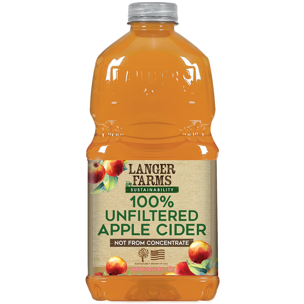 64oz Langer Farms Unfiltered Apple Cider not from Concentrate Langer