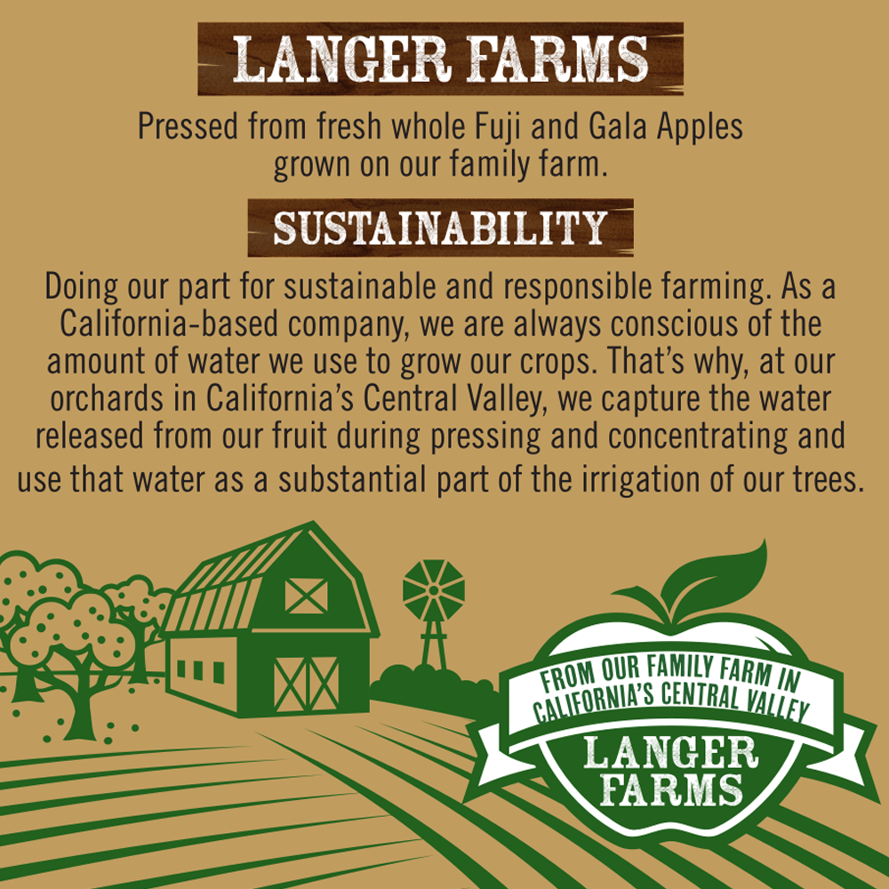 64oz Langer Farms Unfiltered Apple Cider not from Concentrate Langer