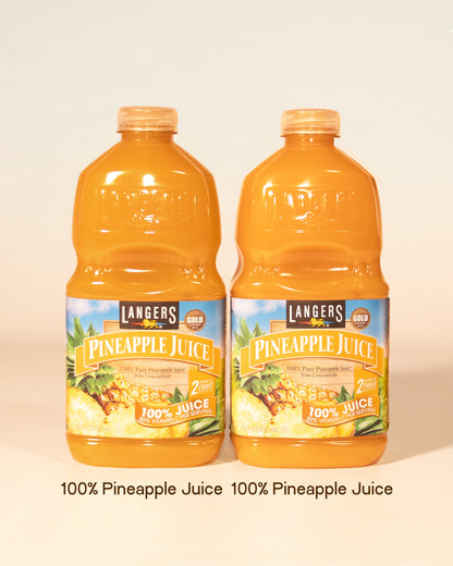 Natural 100% Pineapple Juice from the Langers Family made with Sweet Gold Tropical Pineapples