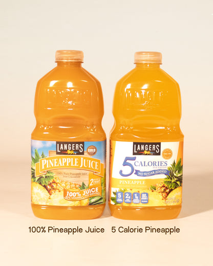 Natural 100% Pineapple Juice from the Langers Family made with Sweet Gold Tropical Pineapples