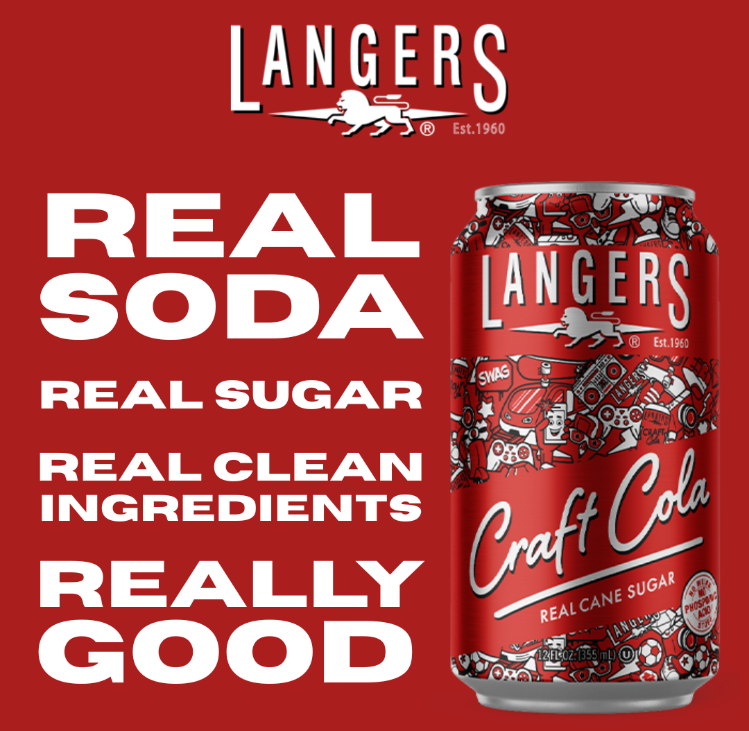 Langers Craft Cola made with Real Cane Sugar