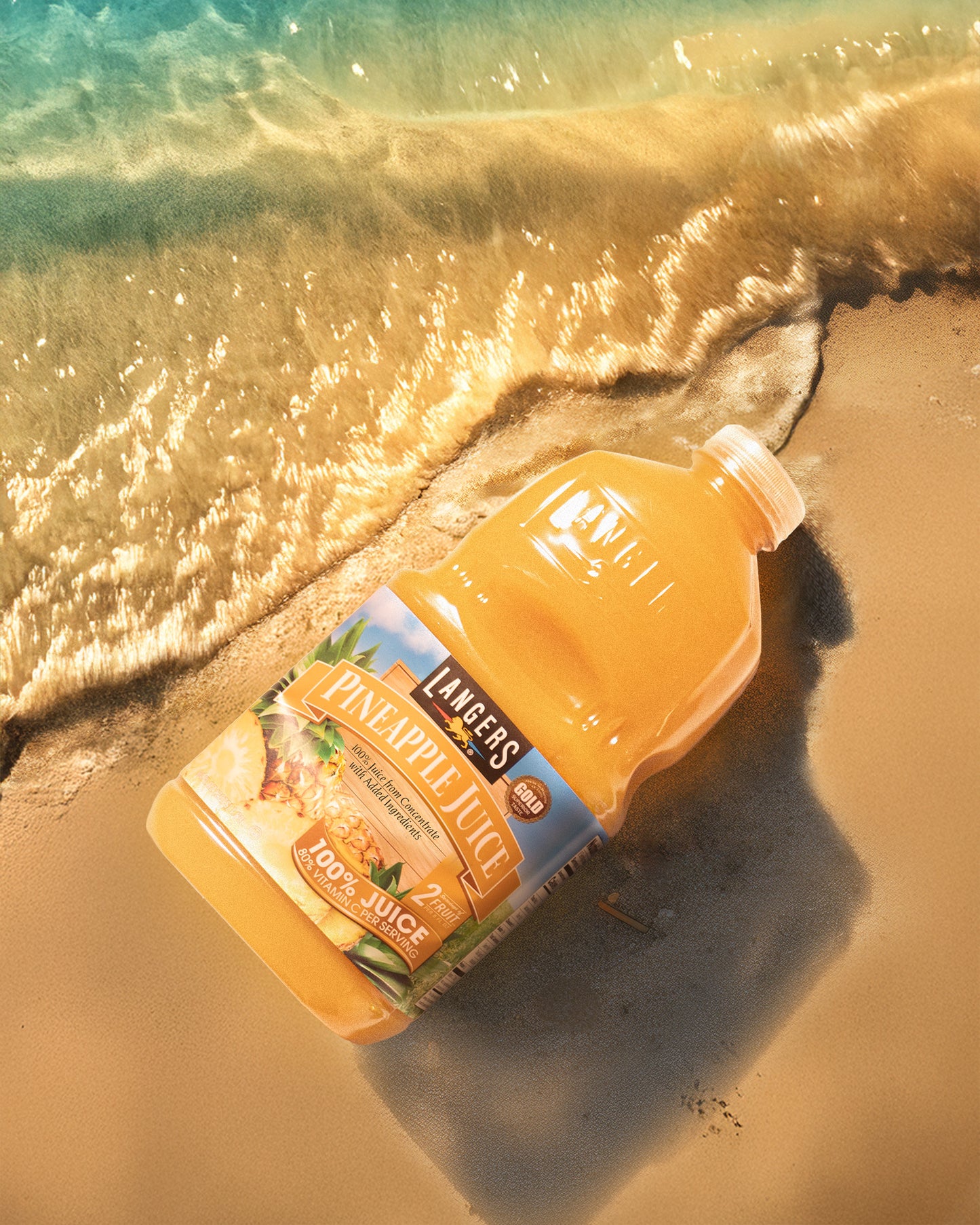 Natural 100% Pineapple Juice from the Langers Family made with Sweet Gold Tropical Pineapples