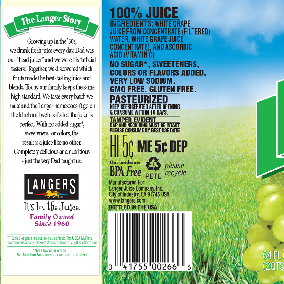 64oz 100% White Grape Juice