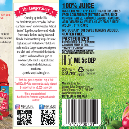 64oz 100% Apple Cranberry
