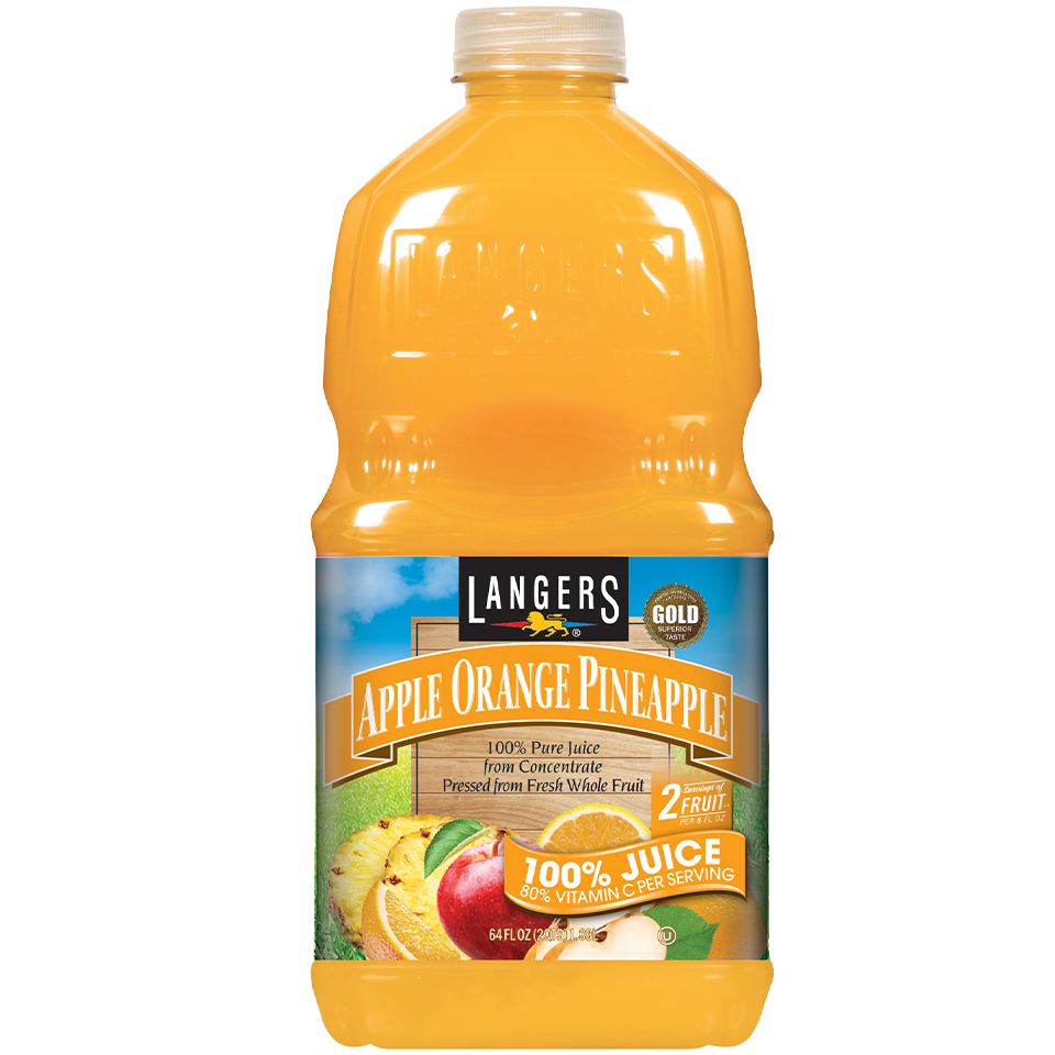 64oz 100% Apple Orange Pineapple