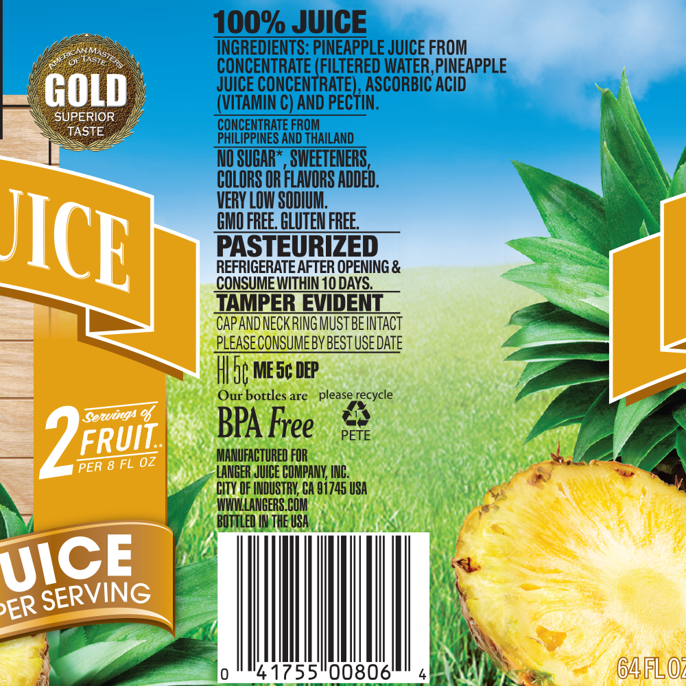 Bottled clearance pineapple juice