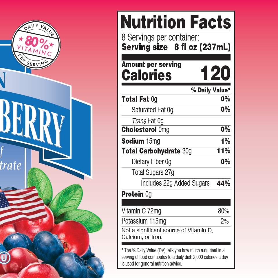 64oz Cranberry Blueberry