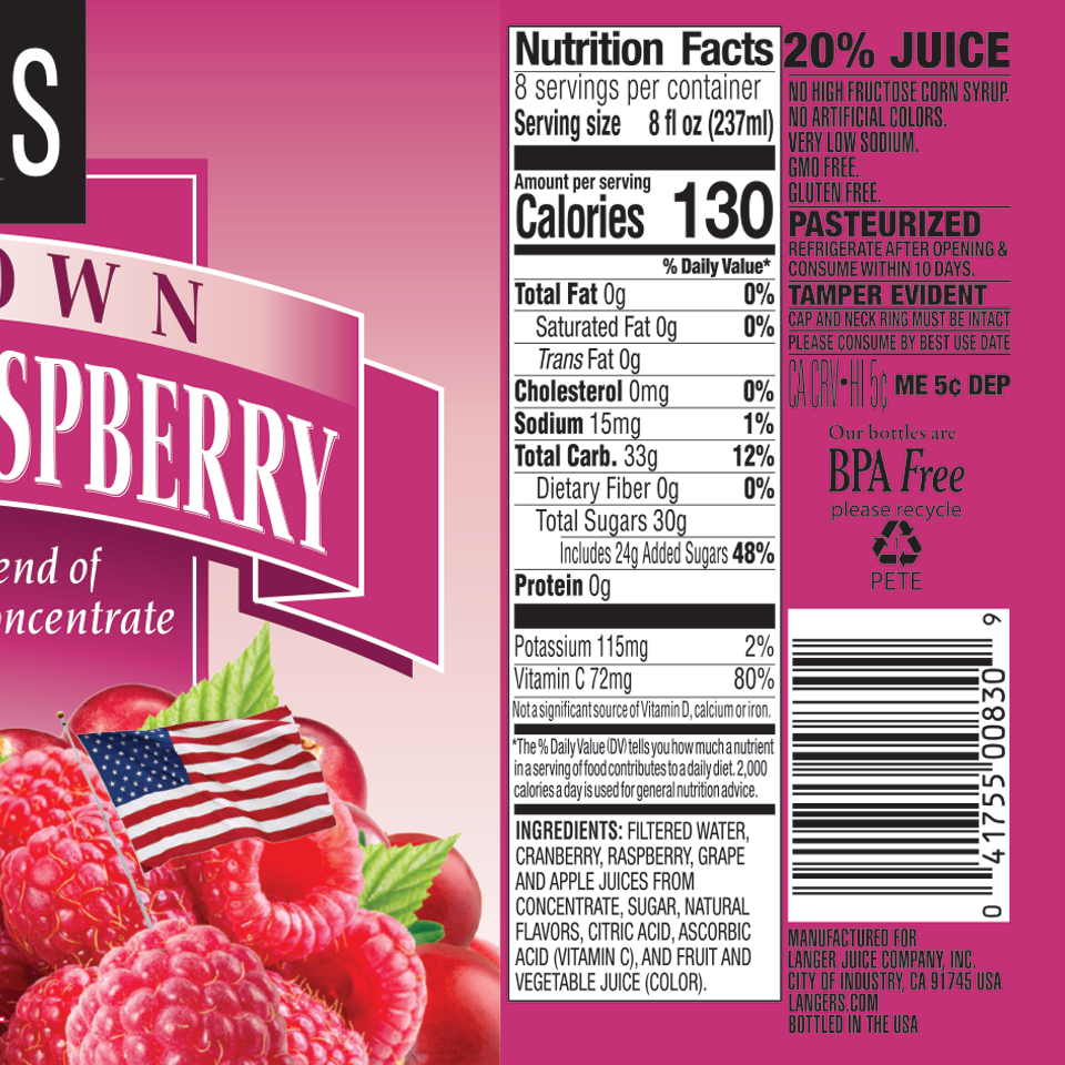 64oz Cranberry Raspberry