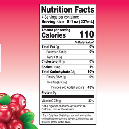 32oz Cranberry Cocktail 10%