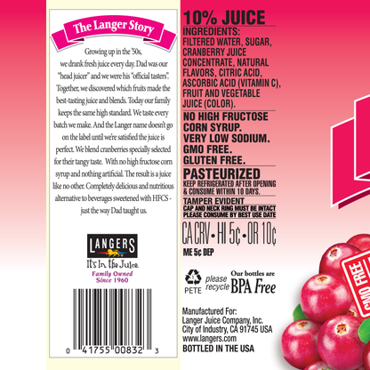 32oz Cranberry Cocktail 10%
