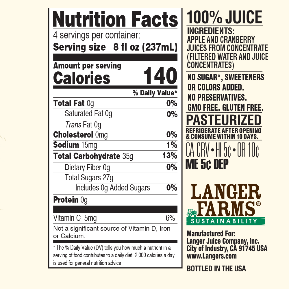 32oz Langer Farms Cranberry Delight