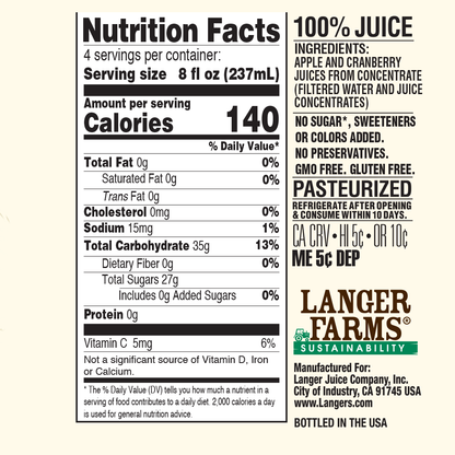 32oz Langer Farms Cranberry Delight