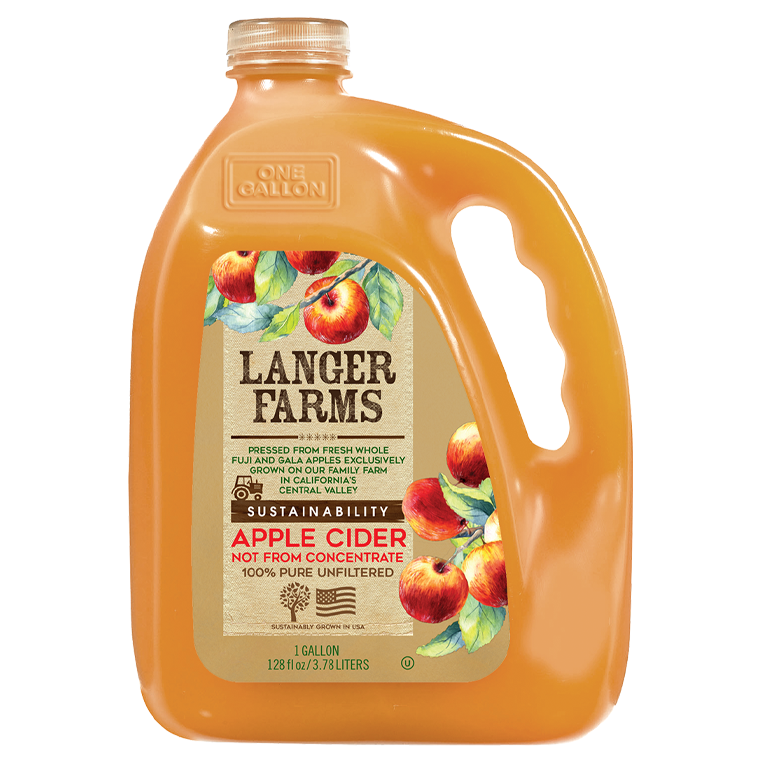 128oz Langer Farms Unfiltered Apple Cider not from Concentrate